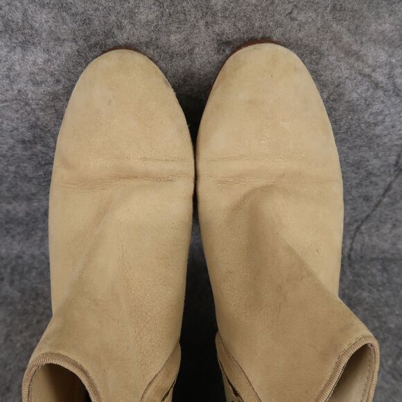 Sam Edelman Shoes Womens 7.5 Bootie Fashion Petty Leather Classic Tan Block Heel - Picture 8 of 14